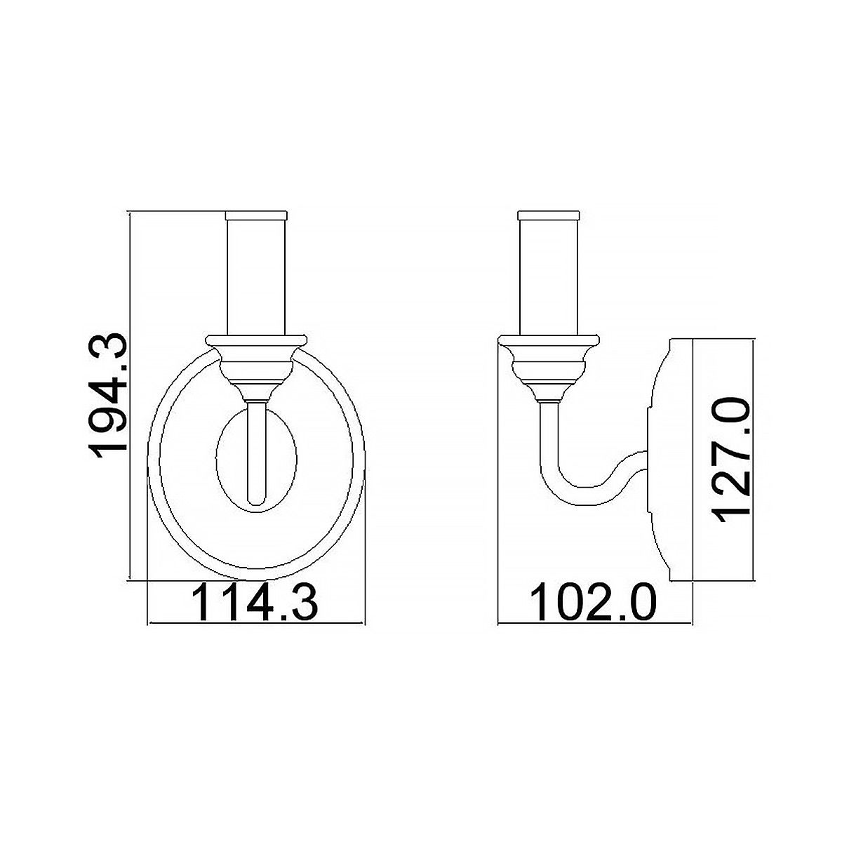 Hartsville 1 Light Wall Light Chalk Washed & Beachwood - FE-HARTSVILLE1
