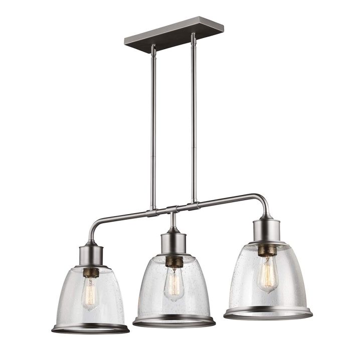 Hobson 3 Light Island Pendant Satin Nickel - FE-HOBSON-3P-SN