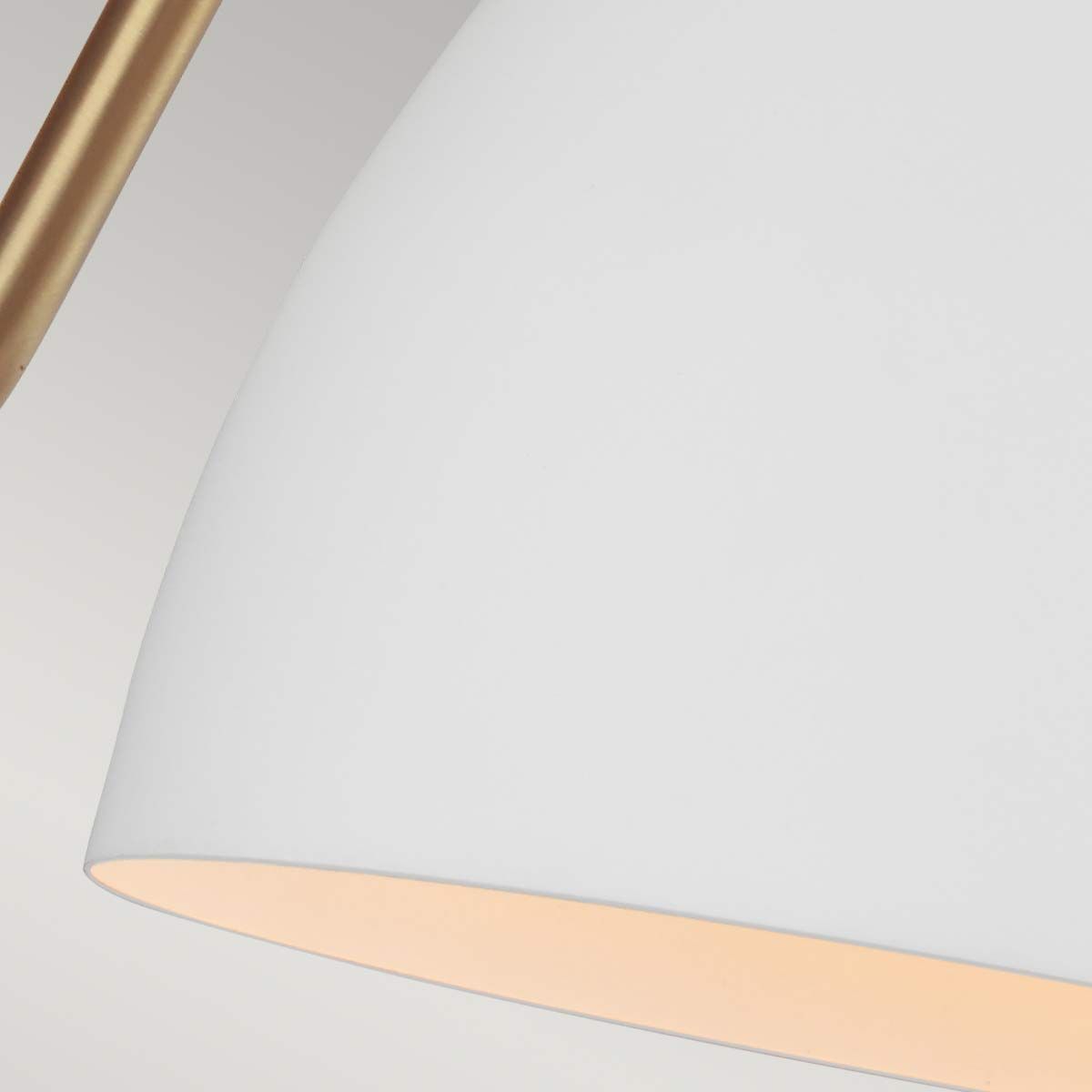 Joan 1 Light Wall Light Matte White & Burnished Brass - FE-JOAN1-MW