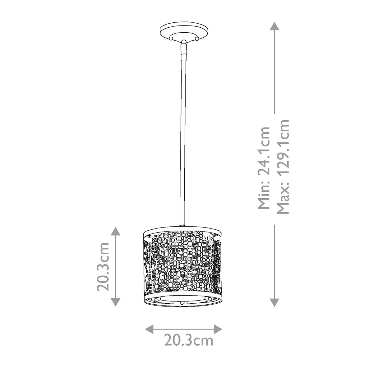 Joplin 1 Light Pendant Chrome - FE-JOPLIN-MP