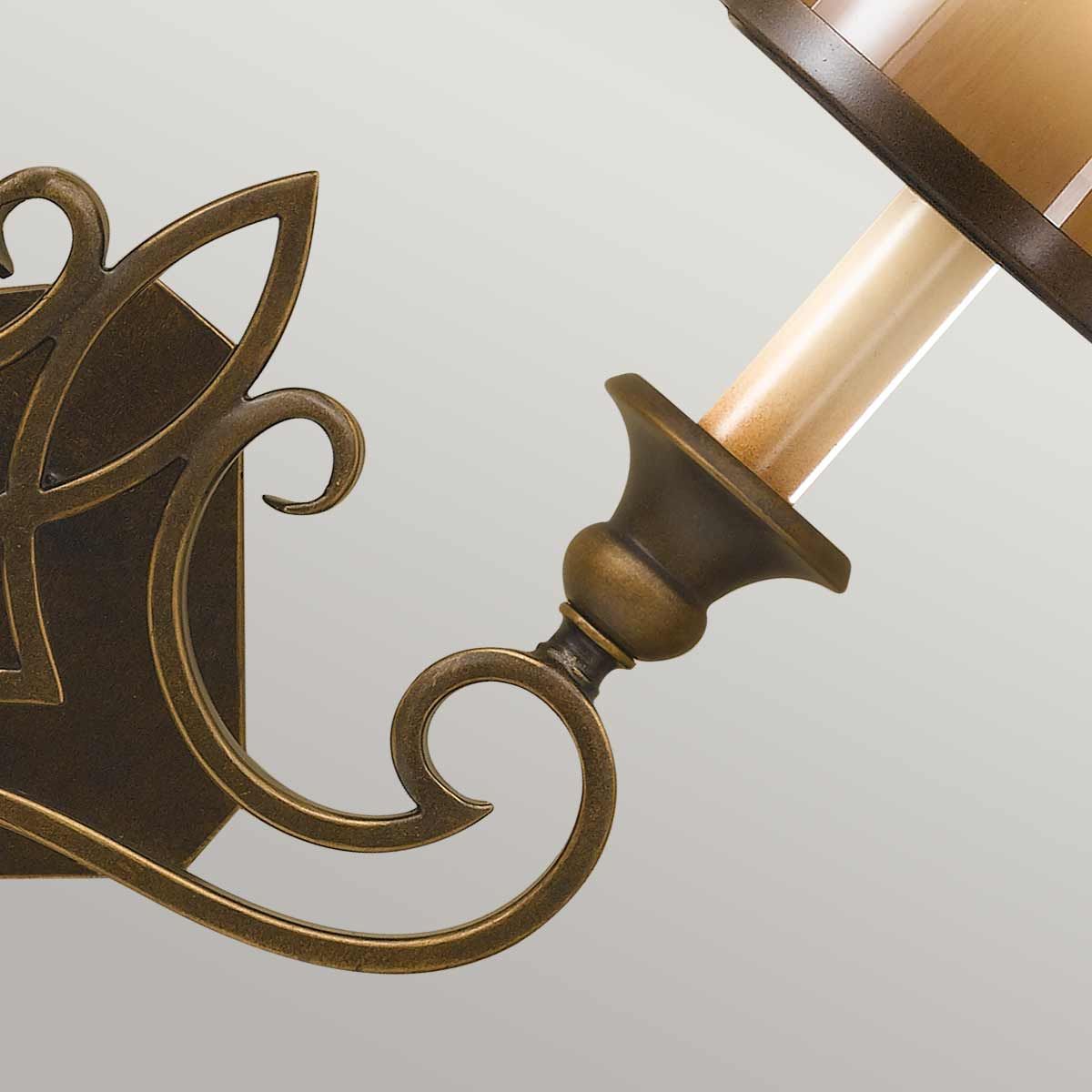 Justine 2 Light Wall Light Vertical Astral Bronze - FE-JUSTINE2-B