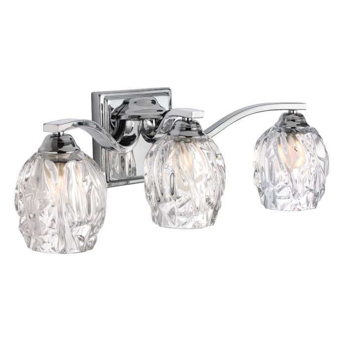 Kali 3 Light Above Mirror Vanity Light Polished Chrome - FE-KALLI3-BATH