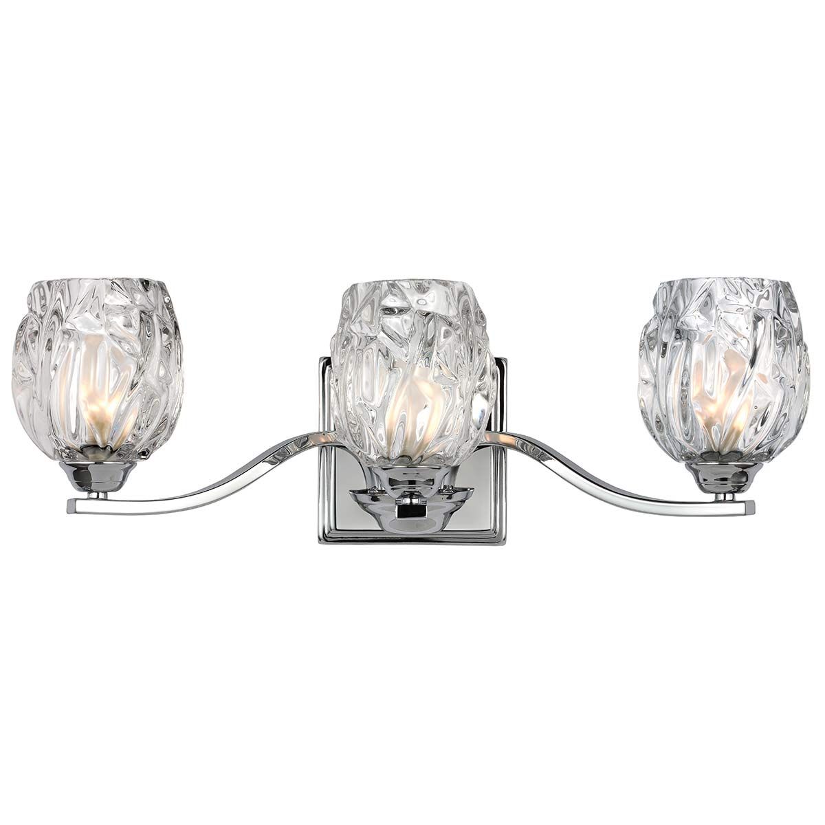 Kali 3 Light Above Mirror Vanity Light Polished Chrome - FE-KALLI3-BATH