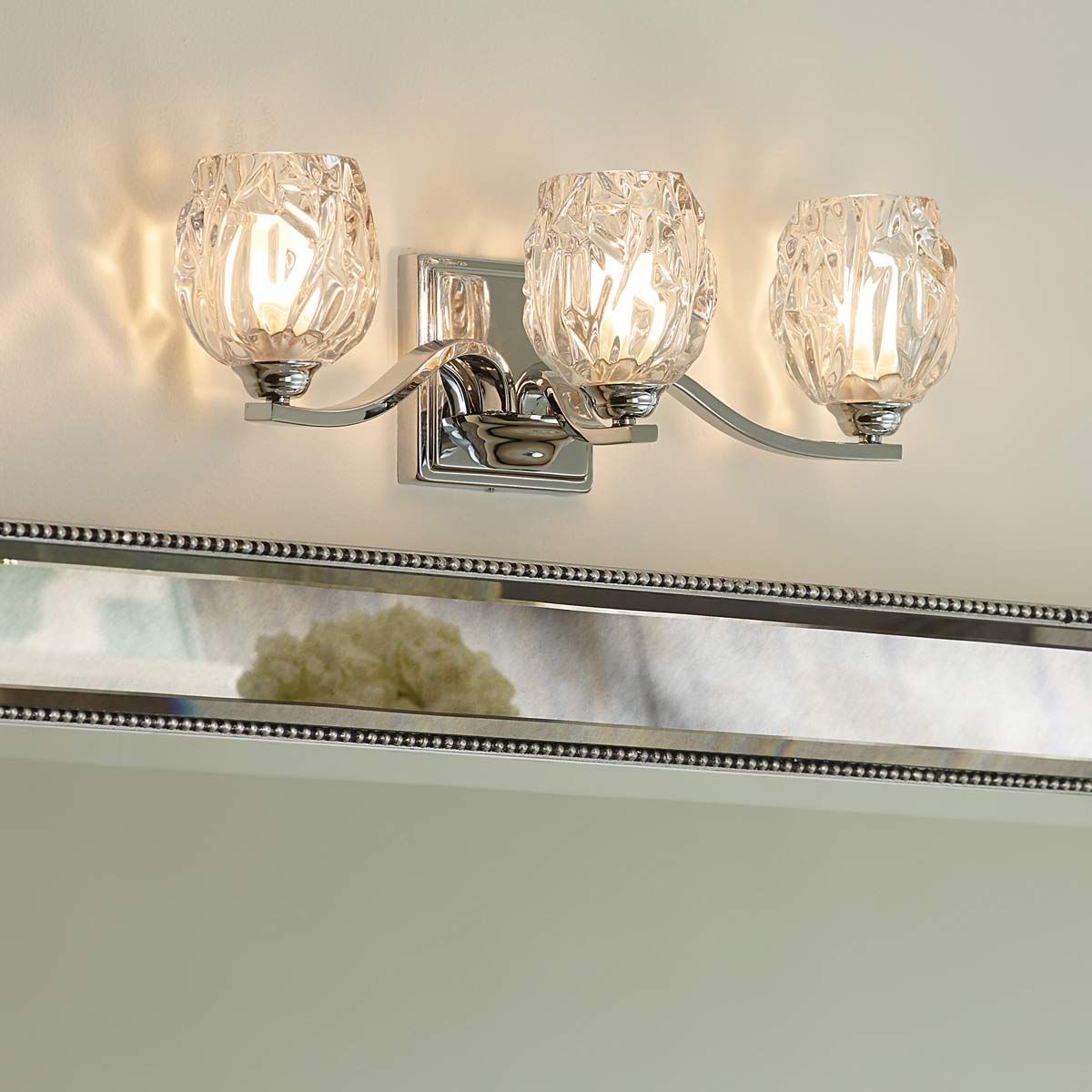 Kali 3 Light Above Mirror Vanity Light Polished Chrome - FE-KALLI3-BATH