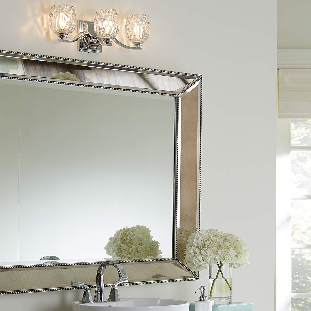 Kali 3 Light Above Mirror Vanity Light Polished Chrome - FE-KALLI3-BATH