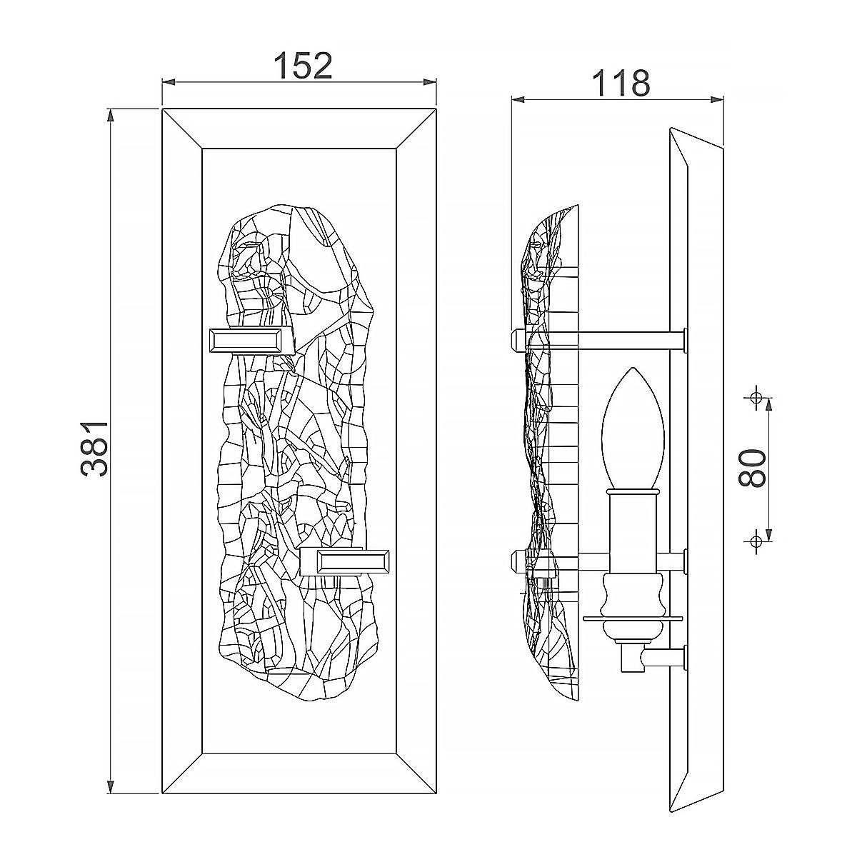 Katerina Wall Light Chrome - FE-KATERINA-CH