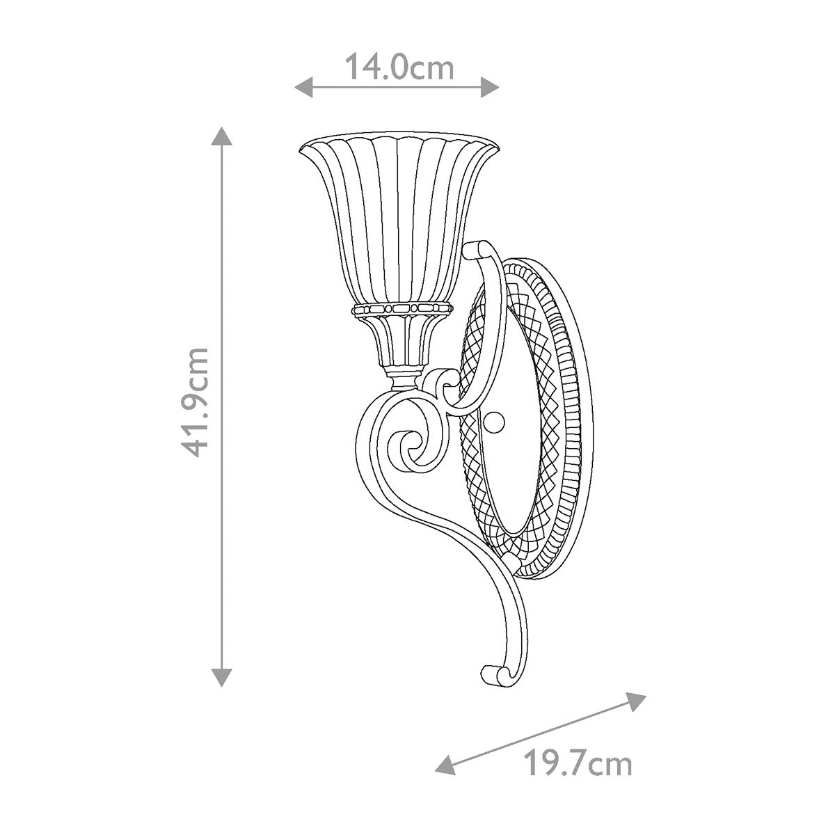 Kelham Hall Wall Light Firenze Gold & British Bronze - FE-KELHAM-HALL1