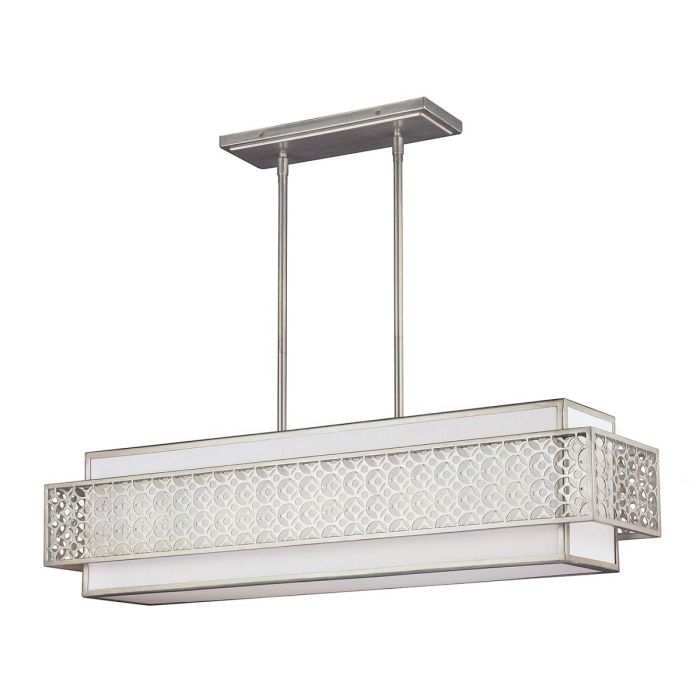 Kenney 5 Light Island Pendant Sunrise Silver - FE-KENNEY-ISLE