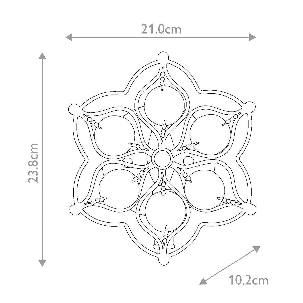 Leila Wall Light Burnished Silver - FE-LEILA1