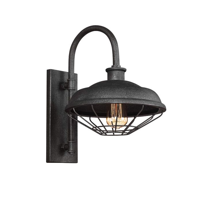 Lennex 1 Light Wall Light Slated Grey Metal - FE-LENNEX1