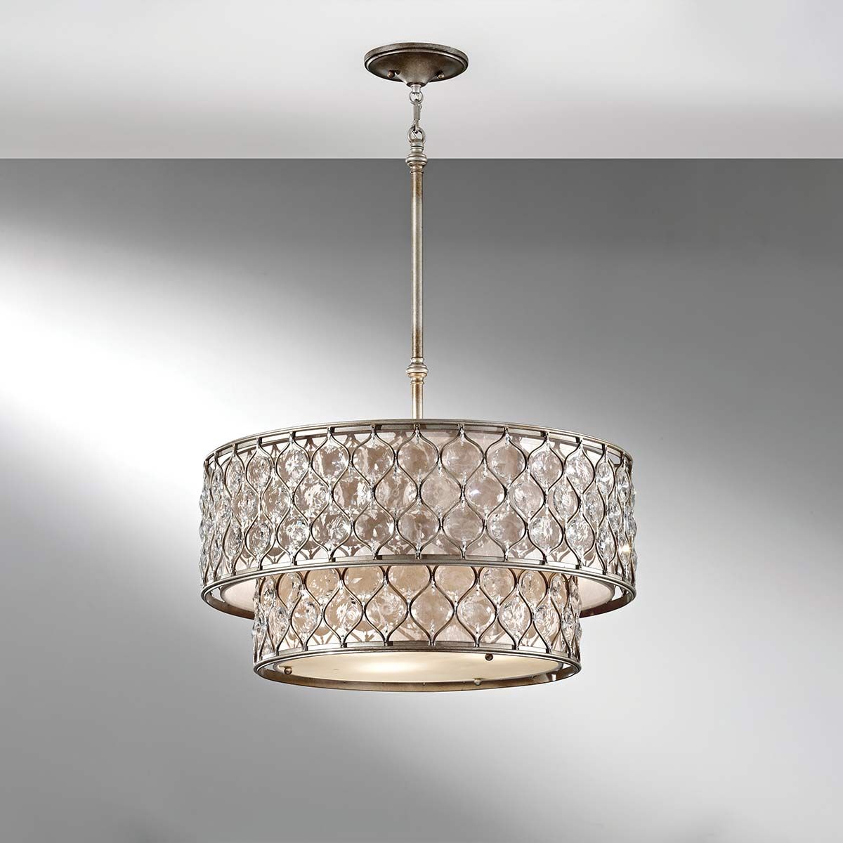 Lucia 6 Light Chandelier Burnished Silver - FE-LUCIA-P-E-2TR