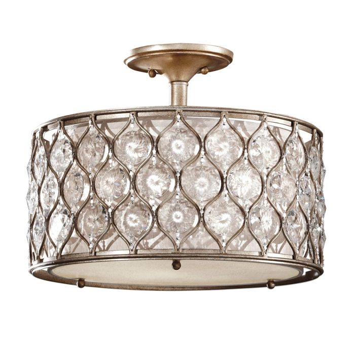 Lucia Semi Flush Mount Light Burnished Silver - FE-LUCIA-SF