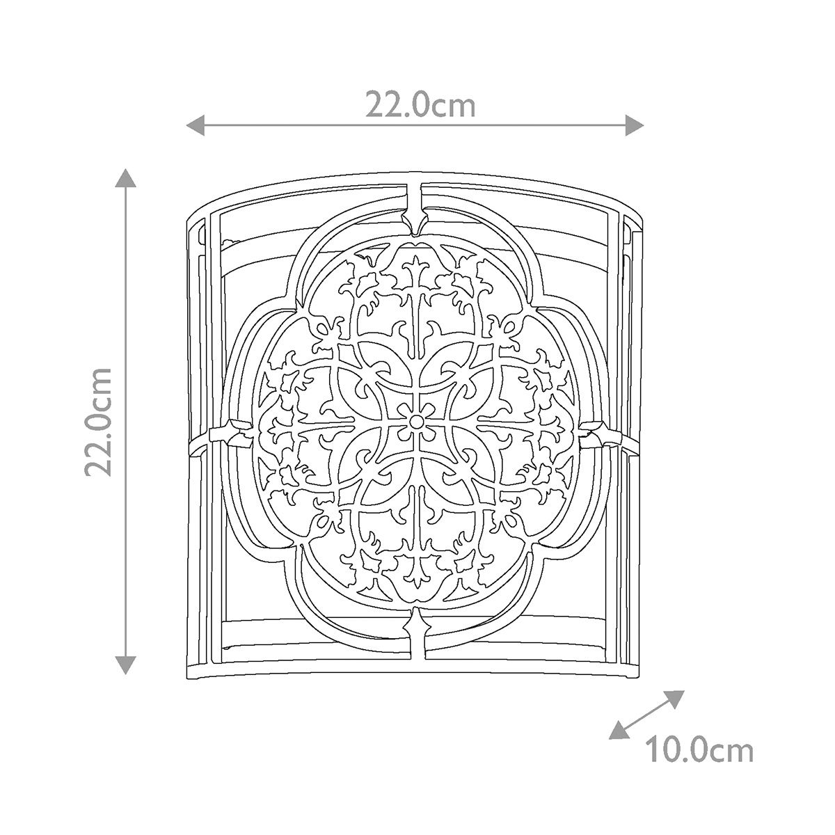 Marcella 1 Light Wall Light British Bronze & Oxidized Bronze - FE-MARCELLA1
