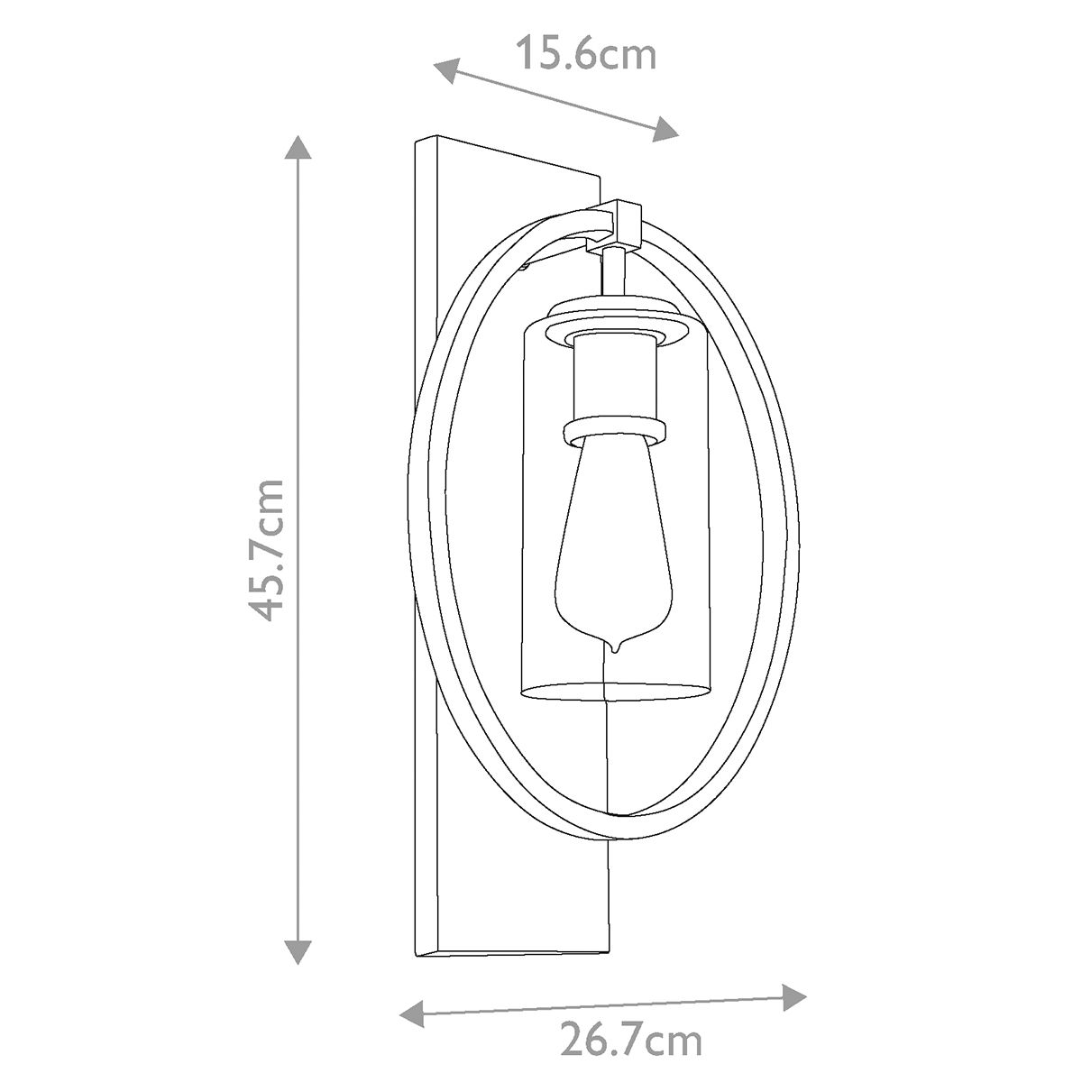 Marlena 1 Light Wall Light Antique Bronze - FE-MARLENA1-ANBZ