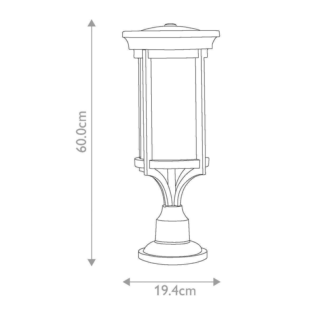 Merrill Small Pedestal Light Heritage Bronze - FE-MERRILL3-S