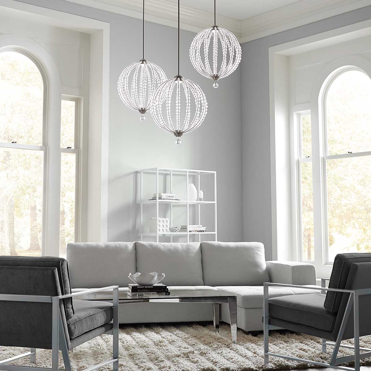 Oberlin Large LED Pendant Satin Nickel - FE-OBERLIN-P-L