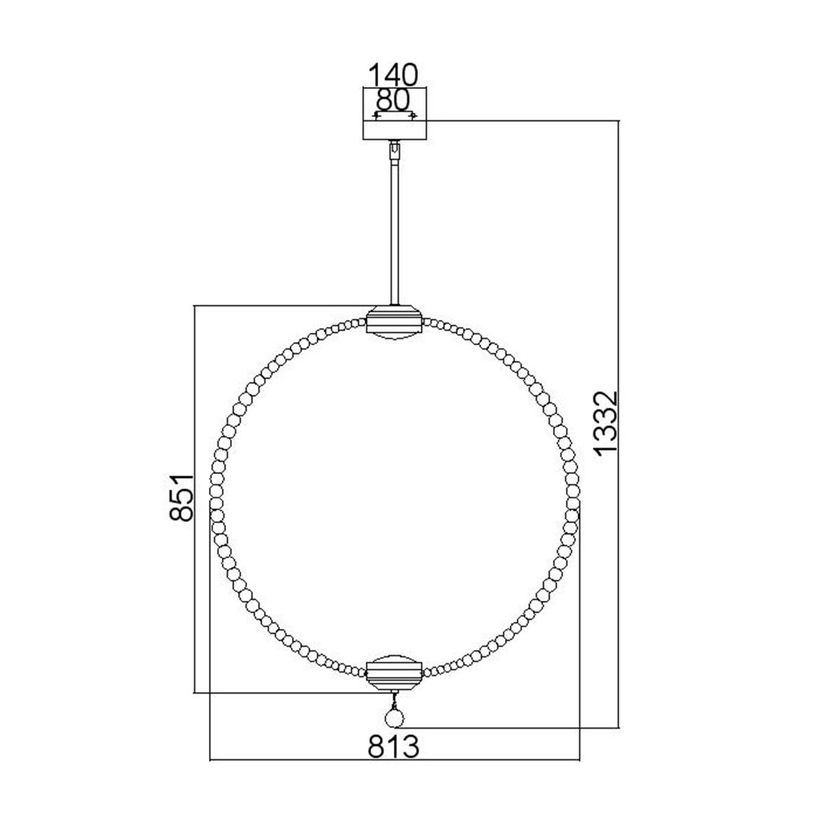 Oberlin Large LED Pendant Satin Nickel - FE-OBERLIN-P-L