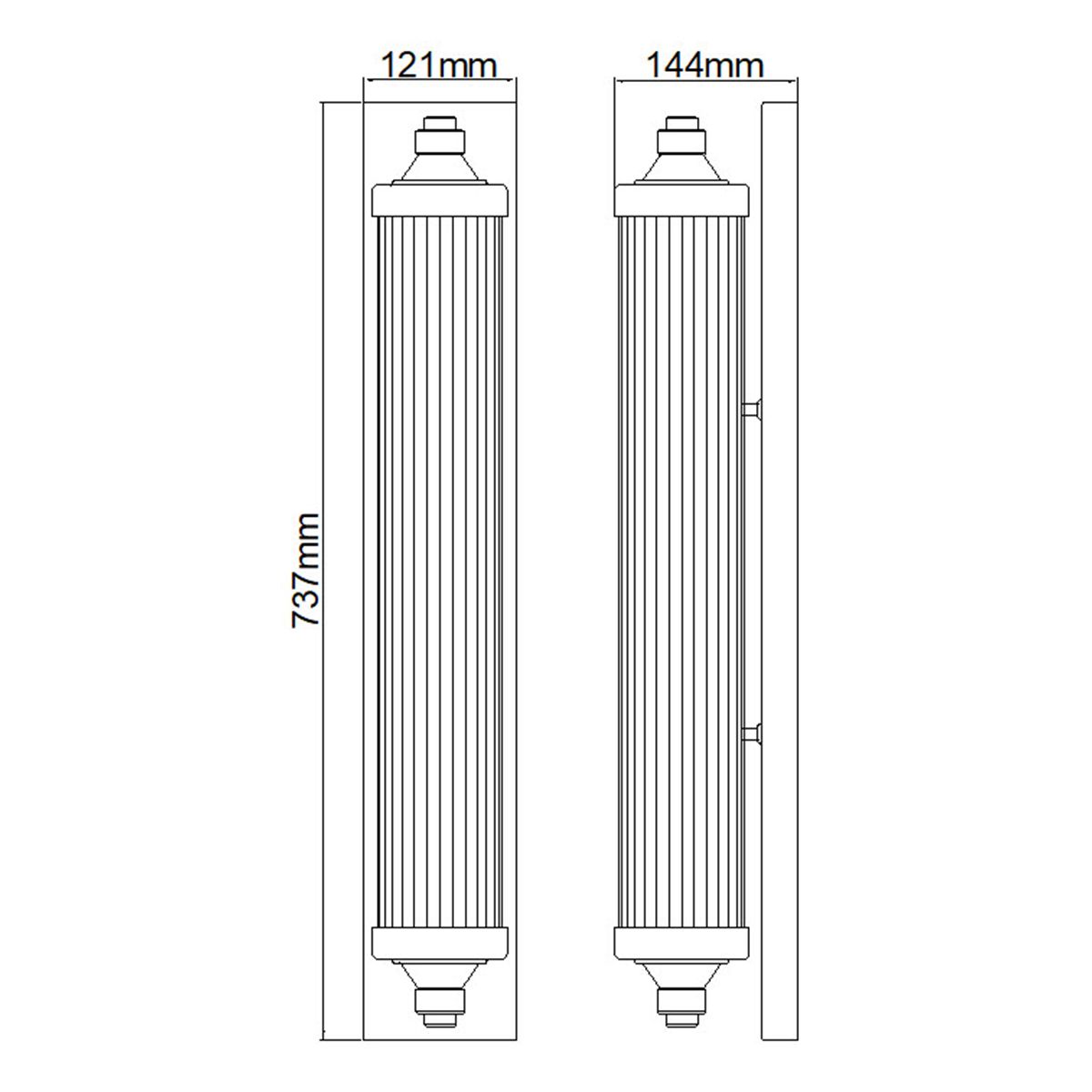 Paulson 4 Light Bar Light Chrome - FE-PAULSON-W4