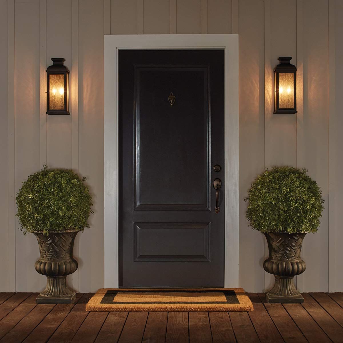 Pediment 2 Light Medium Wall Lantern Dark Aged Copper - FE-PEDIMENT-M