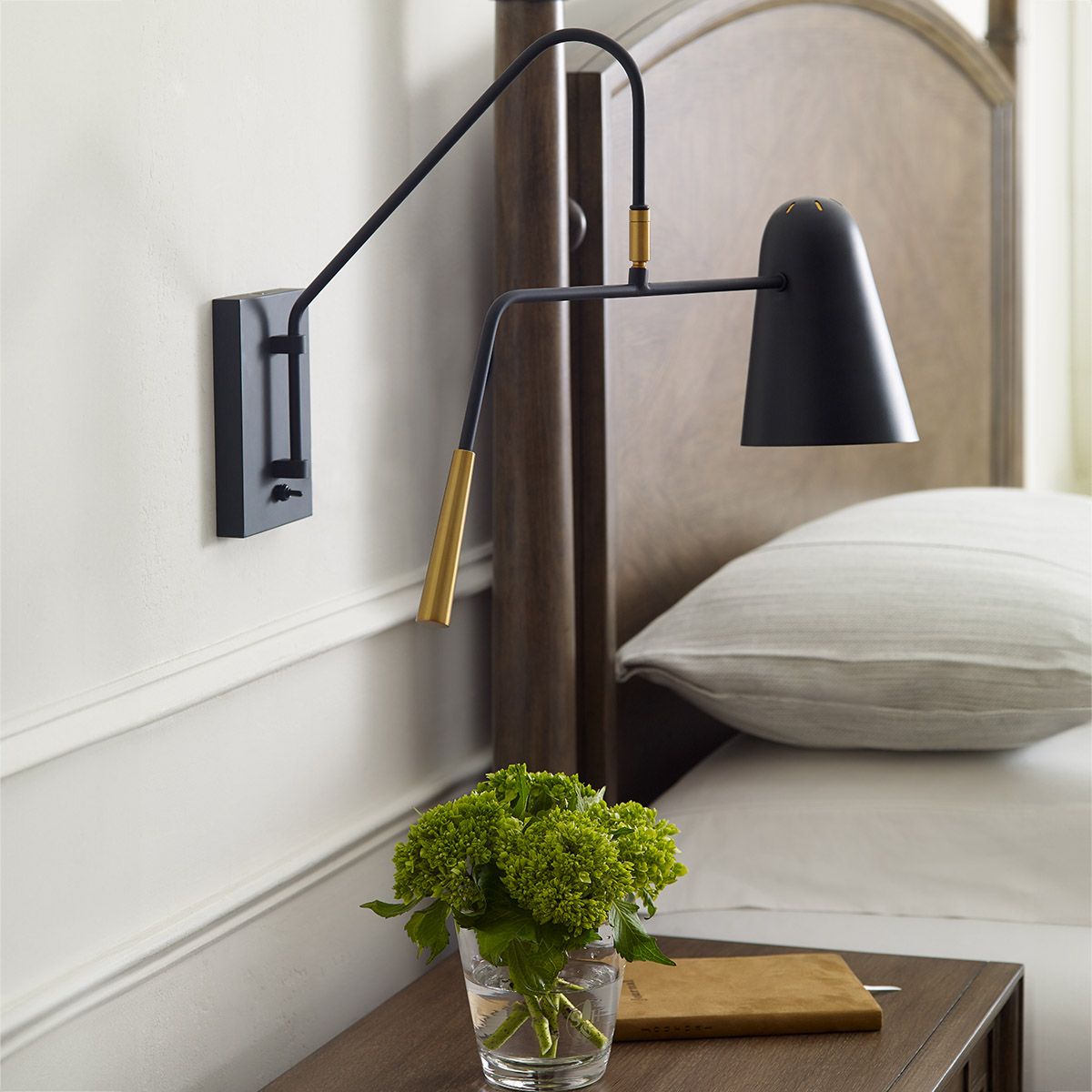 Simon 1 Light Wall Light Midnight Black - FE-SIMON1