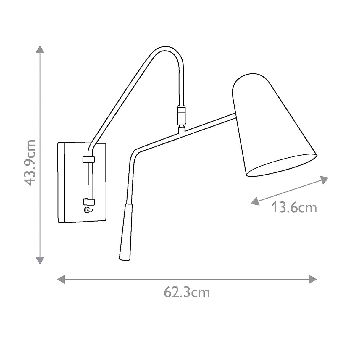 Simon 1 Light Wall Light Midnight Black - FE-SIMON1