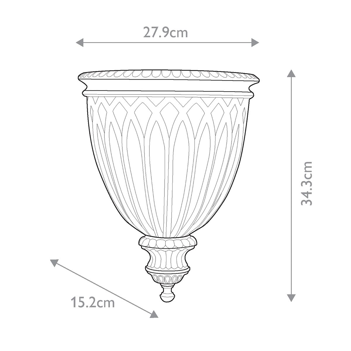 Stirling Castle 1 Light Wall Light British Bronze - FE-STIRLING-CASTLEW1