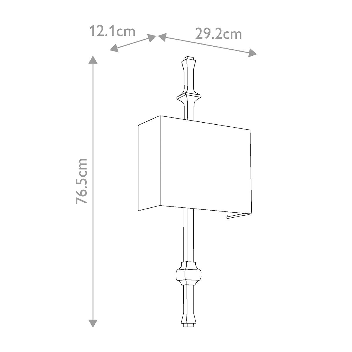 Teva 1 Light Wall Light Antique Bronze - FE-TEVA1-ANBZ