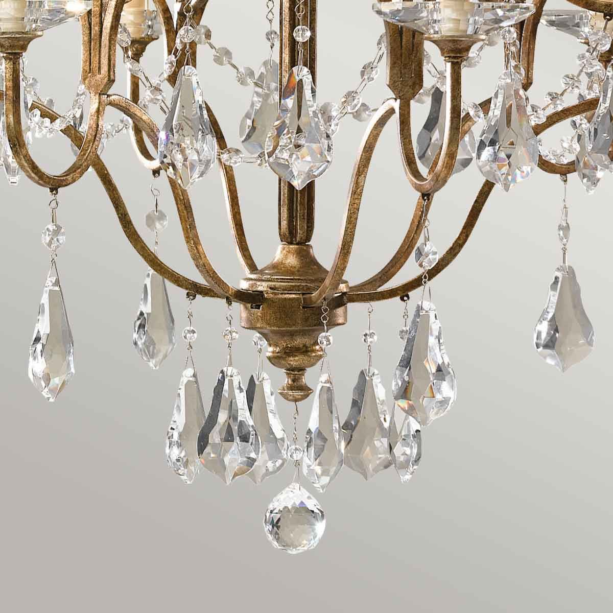 Valentina Steel 6 Light Chandelier Oxidized Bronze - FE-VALENTINA6
