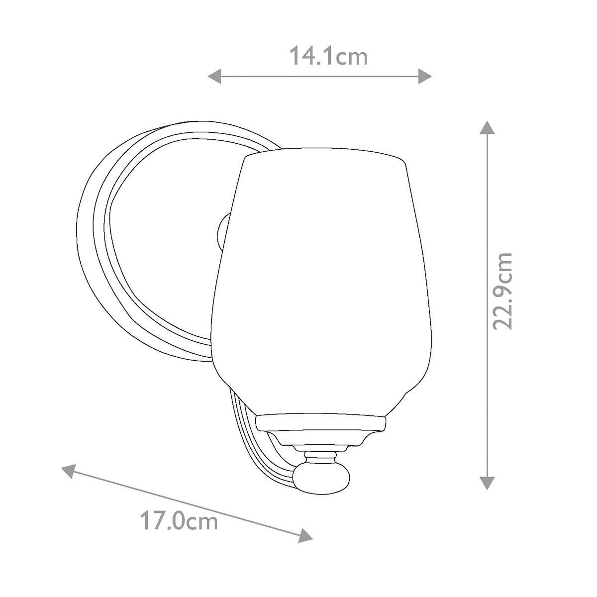 Vintner Steel Wall Light Satin Nickel - FE-VINTNER1