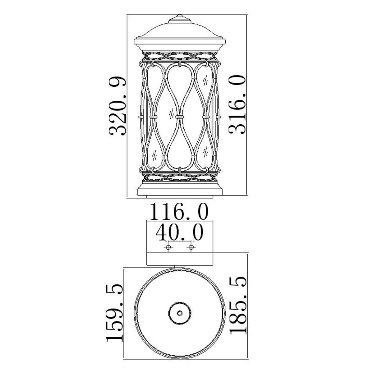 Wellfleet Light Wall Lantern Aged Bronze - FE-WELLFLEET-S