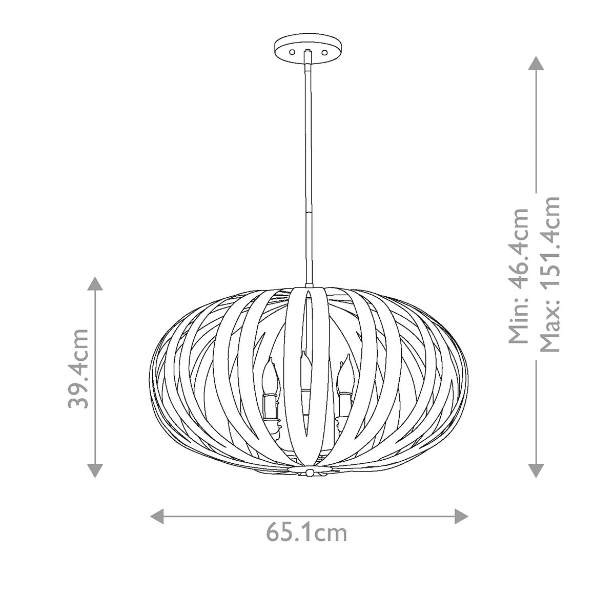 Woodstock Steel 6 Light Large Chandelier Textured Black - FE-WOODSTOCK-P-L