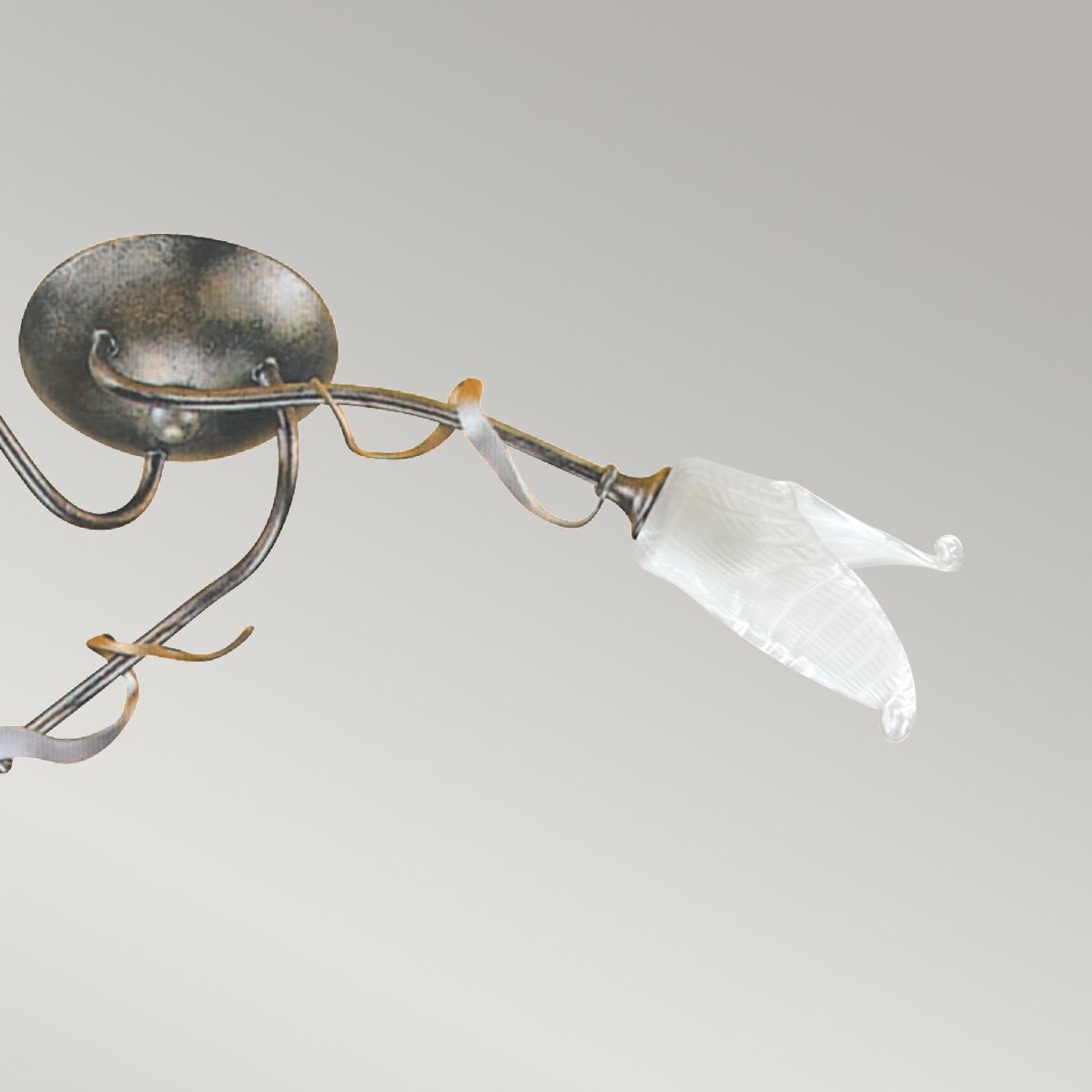 Fly 3 Light Semi Flush Mount Light Black & Silver & Gold - FLY3-SF-BRZ-ANT