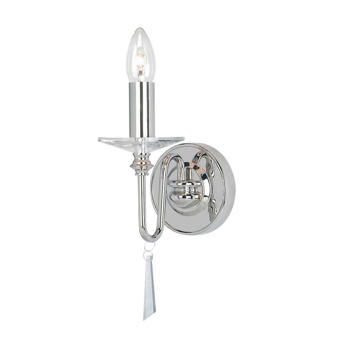 Finsbury Park 1 Light Wall Light Polished Nickel - FP1-POL-NICKEL