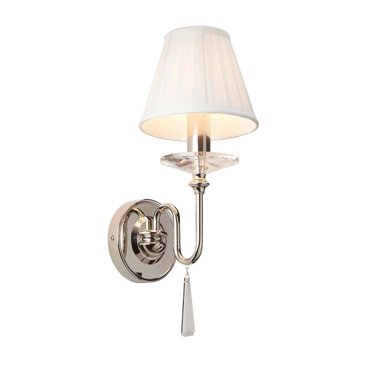 Finsbury Park 1 Light Wall Light Polished Nickel - FP1-POL-NICKEL