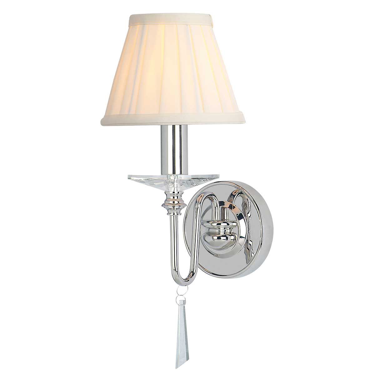 Finsbury Park 1 Light Wall Light Polished Nickel - FP1-POL-NICKEL