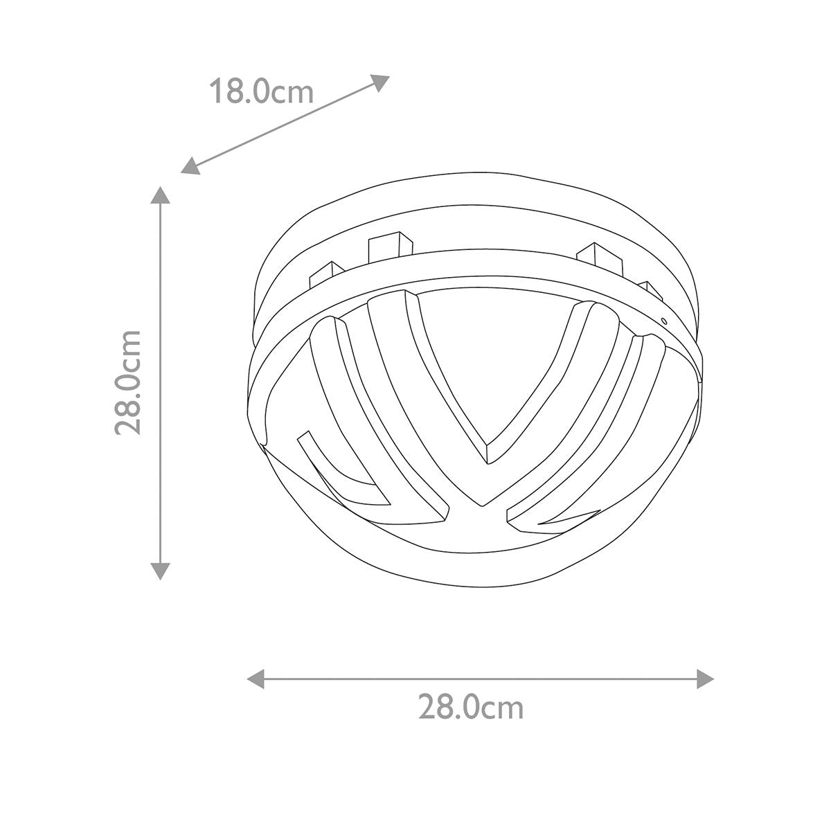 Frida Flush Mount Light Graphite - FRIDA-F