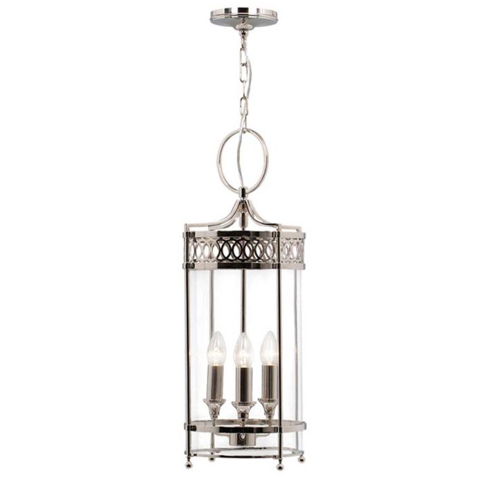 Guildhall 3 Light Pendant Polished Nickel - GH-P-PN