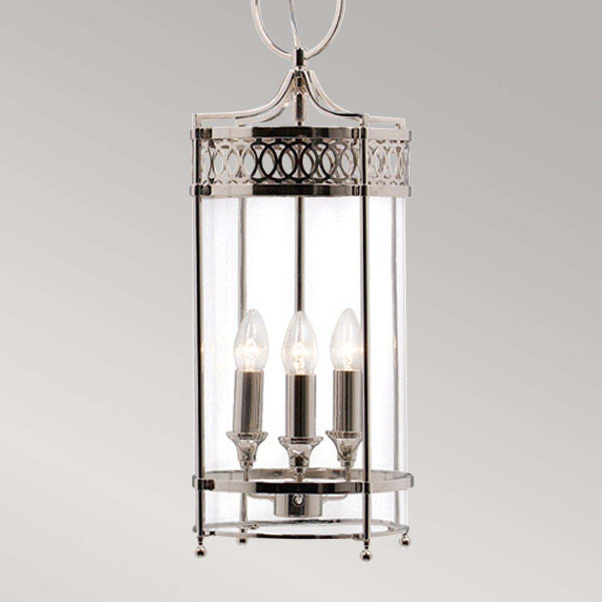 Guildhall 3 Light Pendant Polished Nickel - GH-P-PN