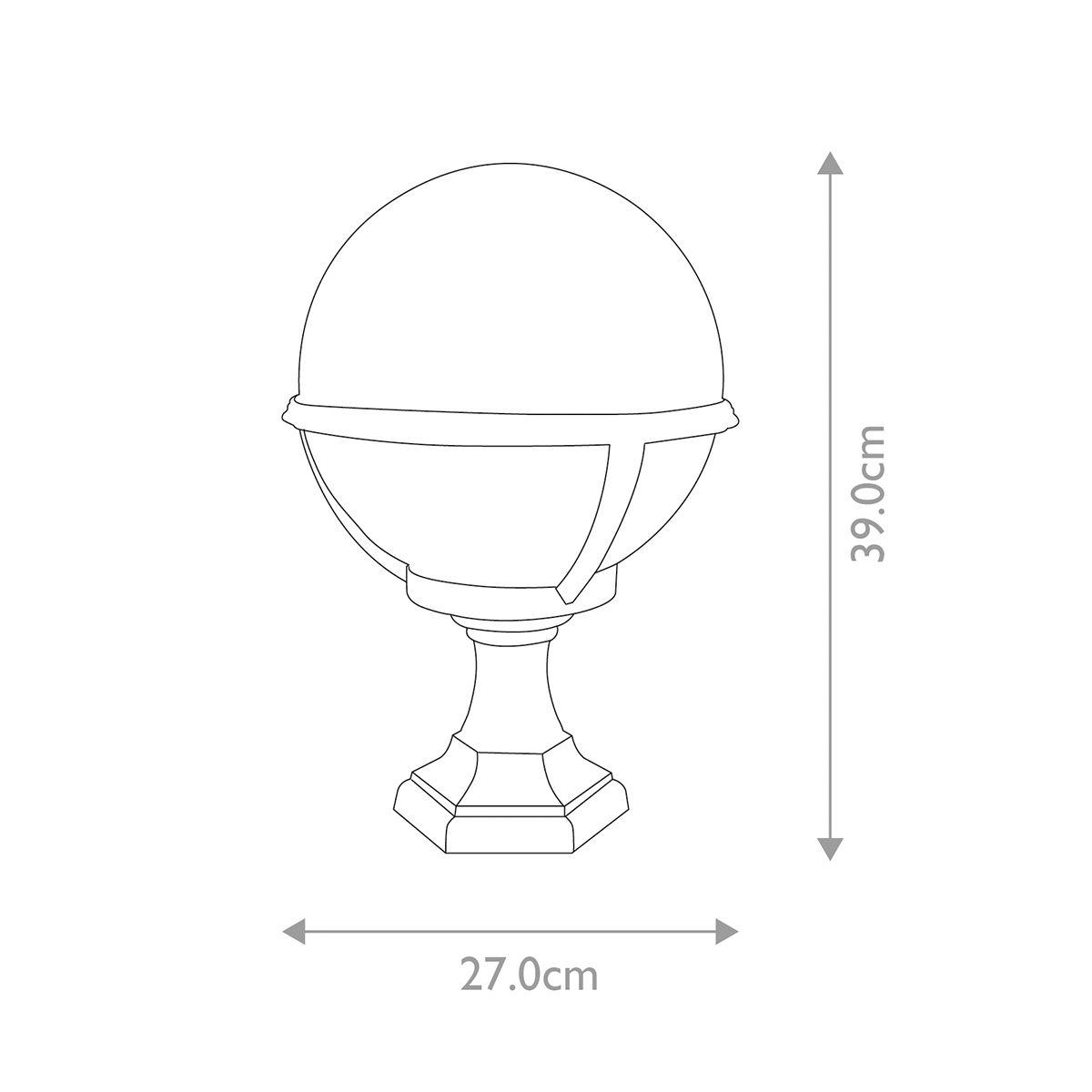 Glenbeigh Pedestal Light Black - GLENBEIGH-PED-PO