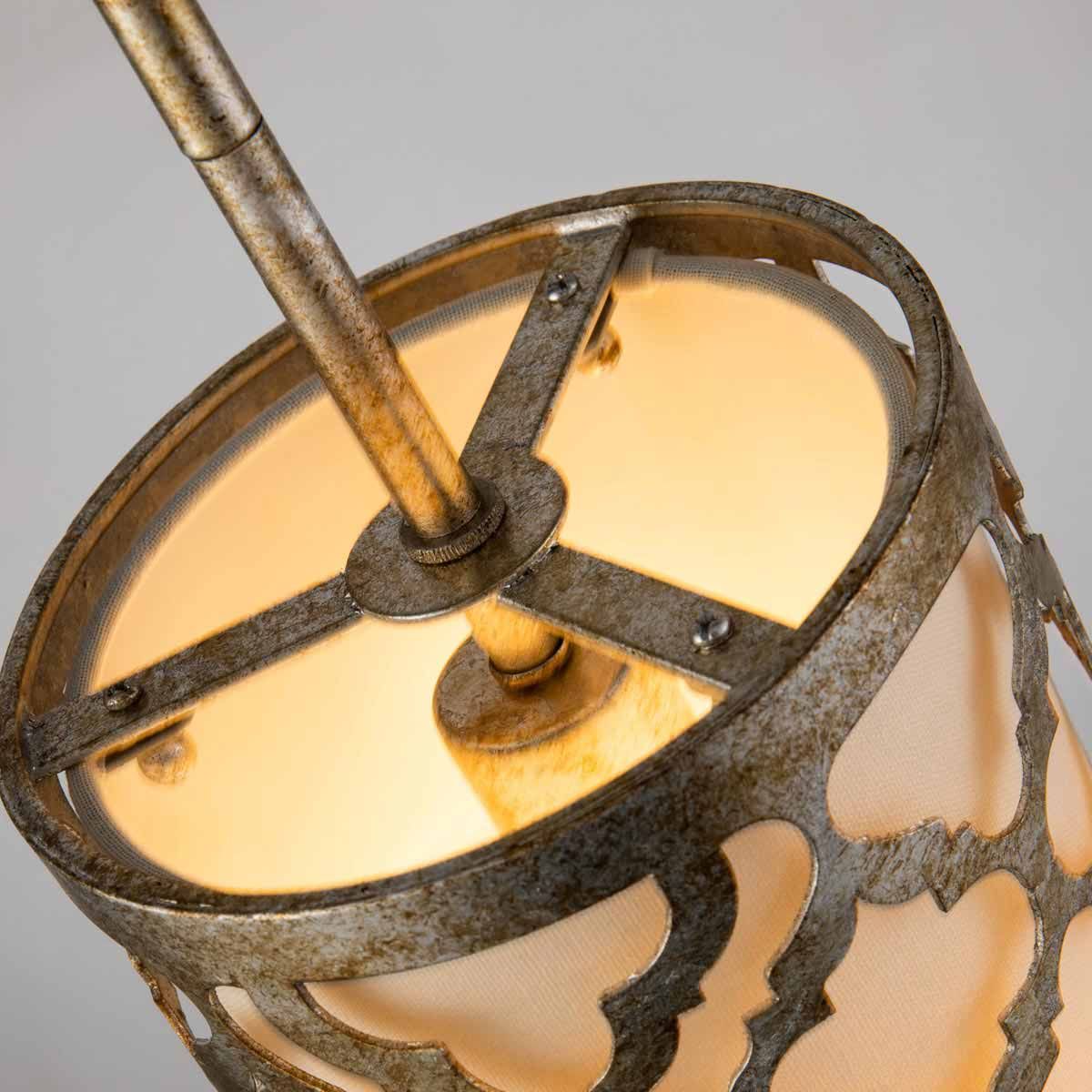 Arabella 1 Light Duo-Mount Pendant Distressed Gold, Ivory Shade - GN-ARABELLA-MP
