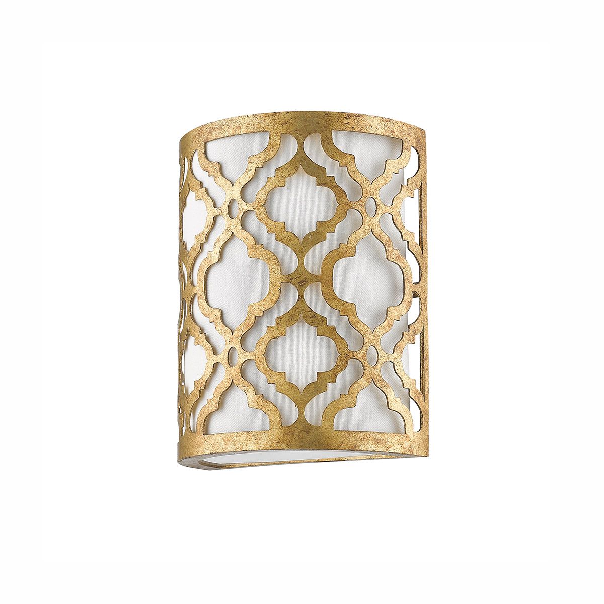 Arabella 1 Light Wall Light Distressed Gold & Ivory Shade - GN-ARABELLA1