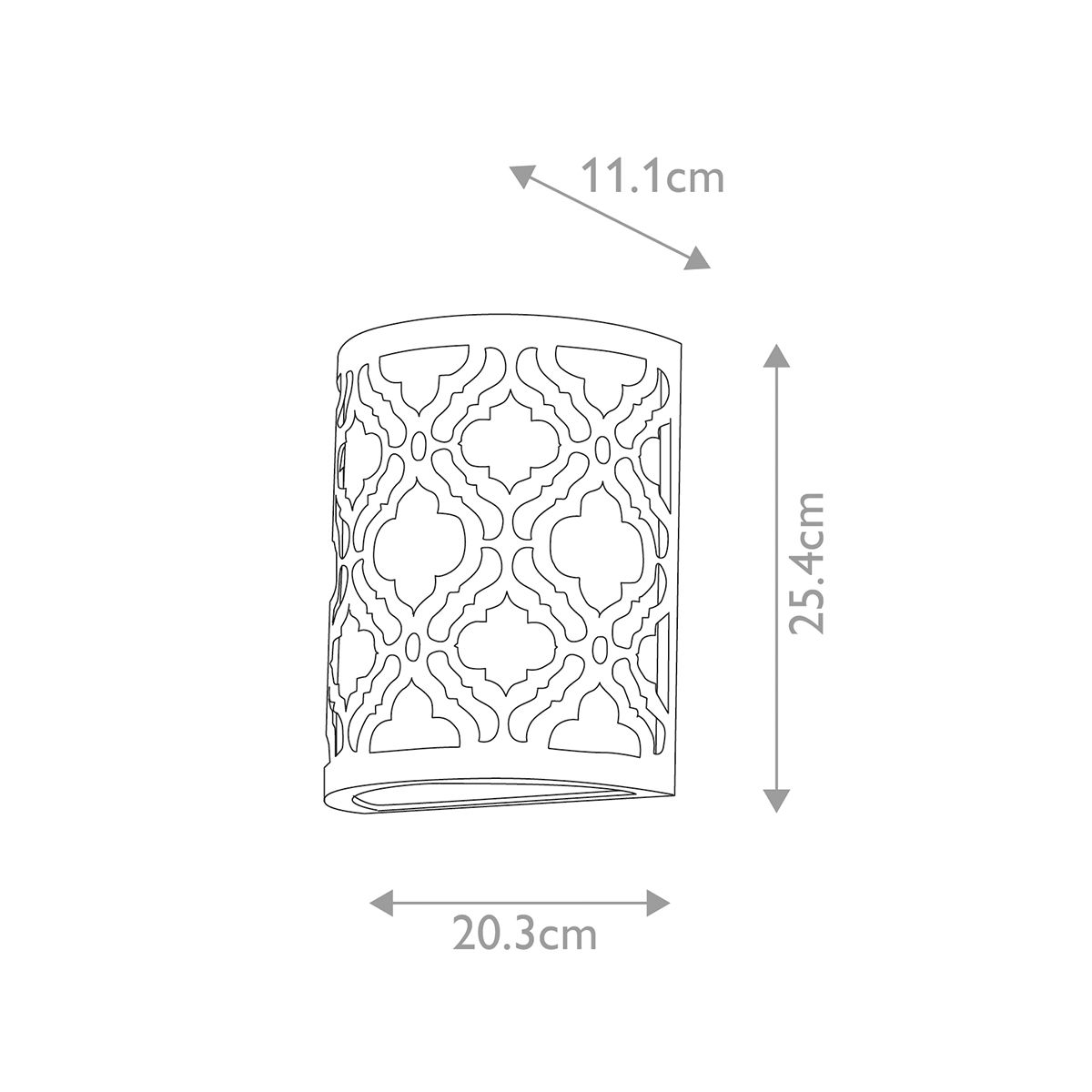 Arabella 1 Light Wall Light Distressed Gold & Ivory Shade - GN-ARABELLA1