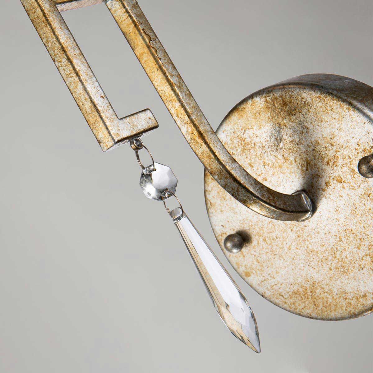 Lemuria 1 Light Wall Light Distressed Gold & Ivory Shade - GN-LEMURIA1