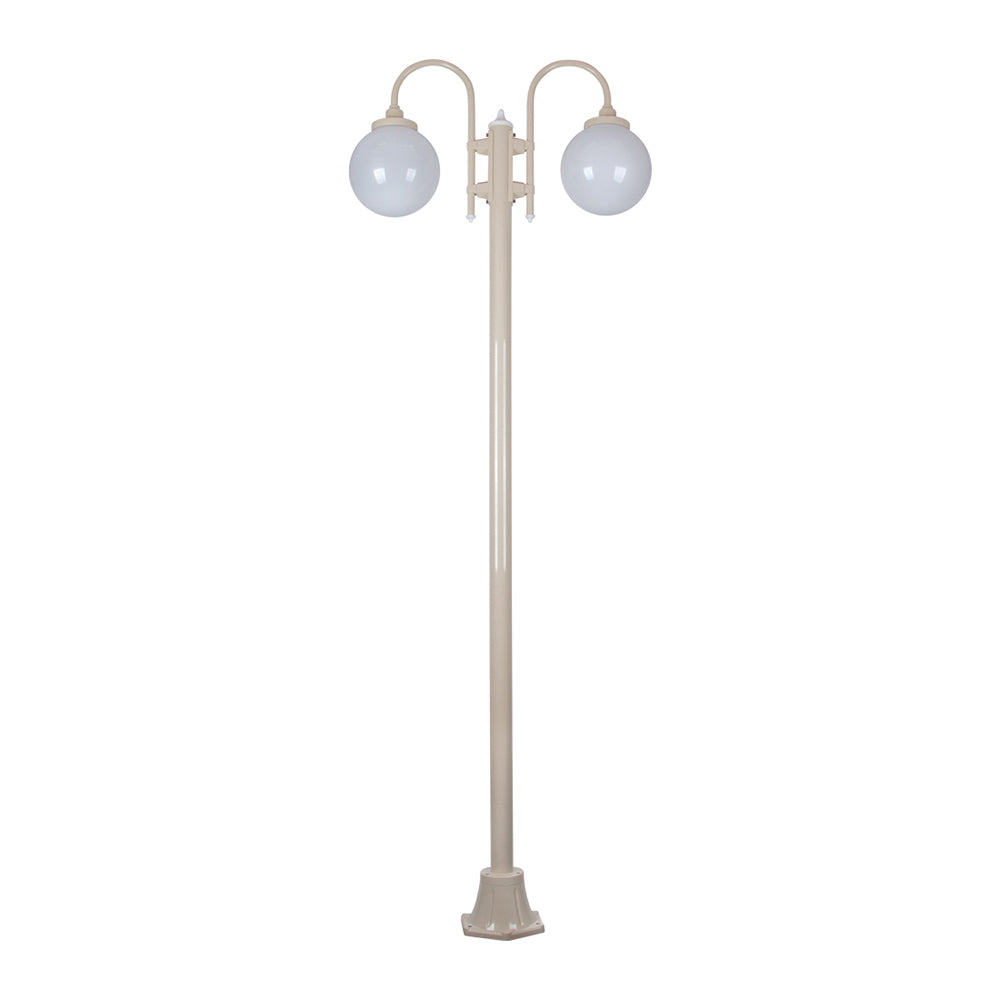 Buy Post Lights Australia Lisbon Post 2 Lights Down Bracket H2380mm W820mm Beige Aluminium - 15788
