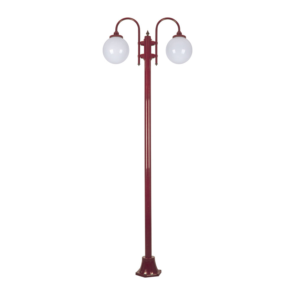 Buy Post Lights Australia Lisbon Post 2 Lights Down Bracket H2380mm W820mm Burgundy Aluminium - 15790