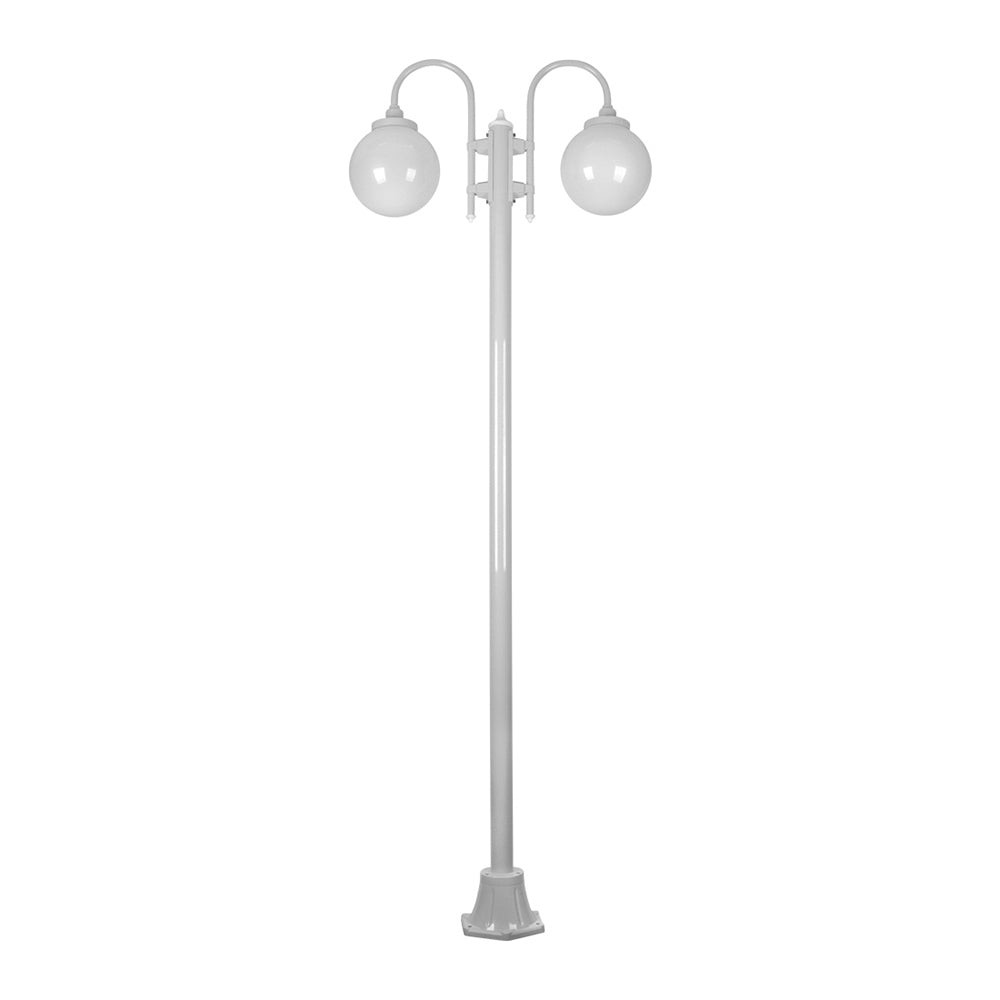 Buy Post Lights Australia Lisbon Post 2 Lights Down Bracket H2380mm W820mm White Aluminium - 15793