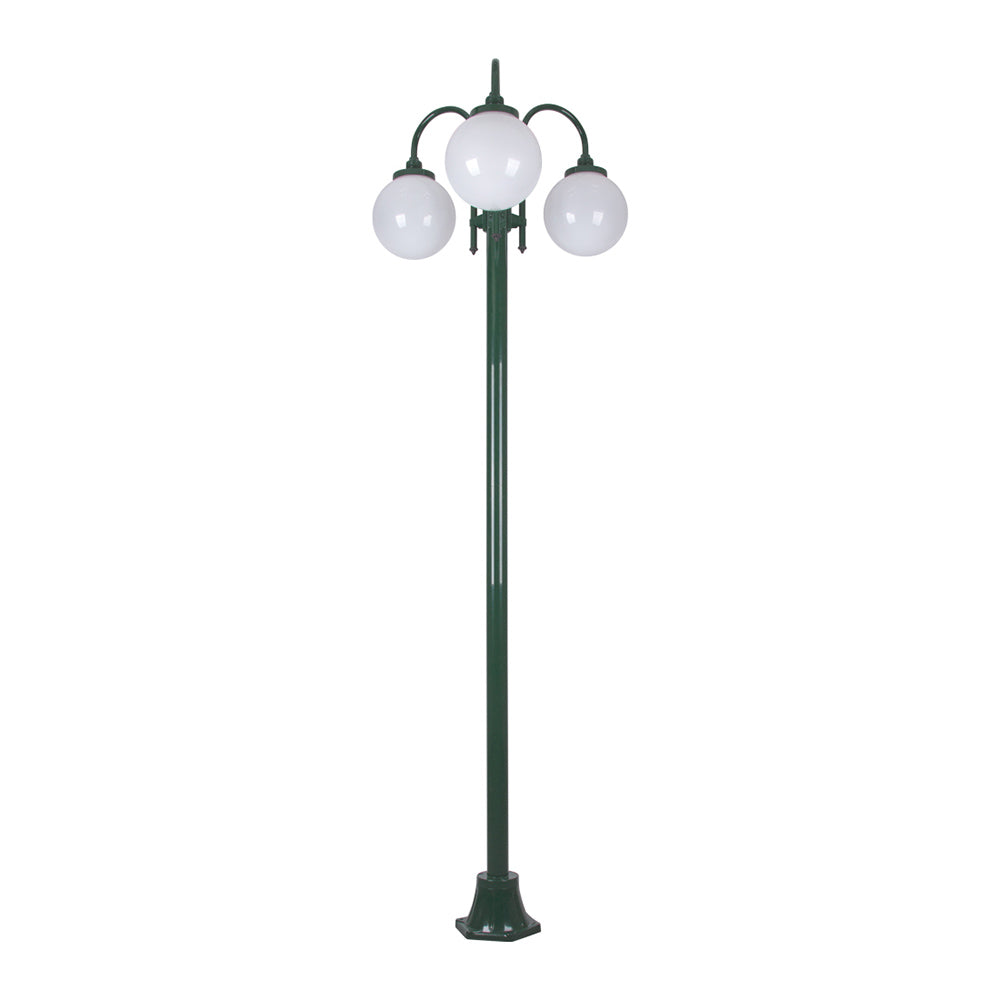 Buy Post Lights Australia Lisbon Post 3 Lights Down Bracket H2380mm W780mm Green Aluminium - 15797