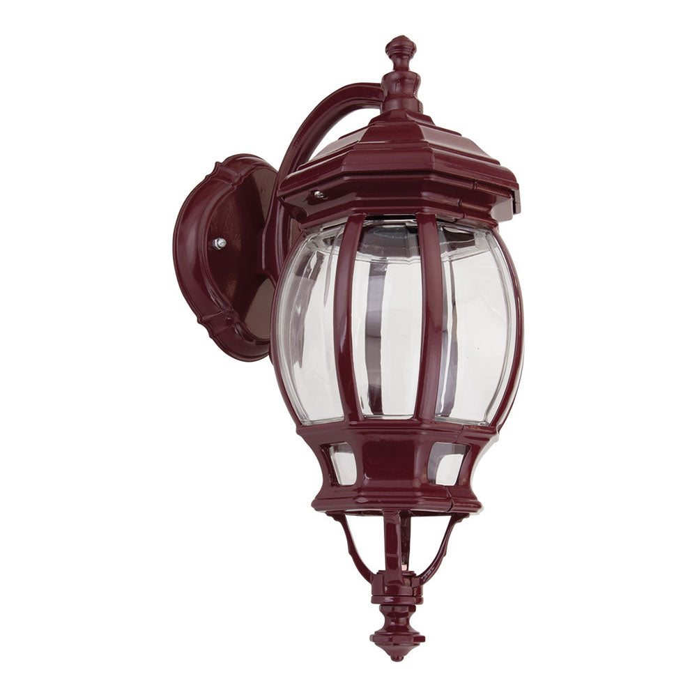 Buy Outdoor Wall Lanterns Australia Vienna Outdoor Wall Lantern Down Bracket H430mm Burgundy Aluminium - 15964