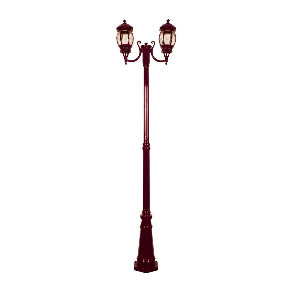 Buy Post Lights Australia Vienna Post 2 Lights H2370mm Burgundy Aluminium - 15970