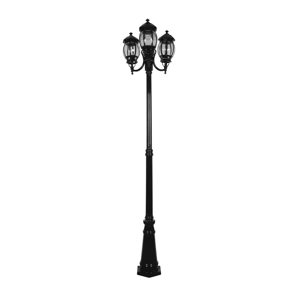 Buy Post Lights Australia Vienna Post 3 Lights H2370mm Black Aluminium - 15975